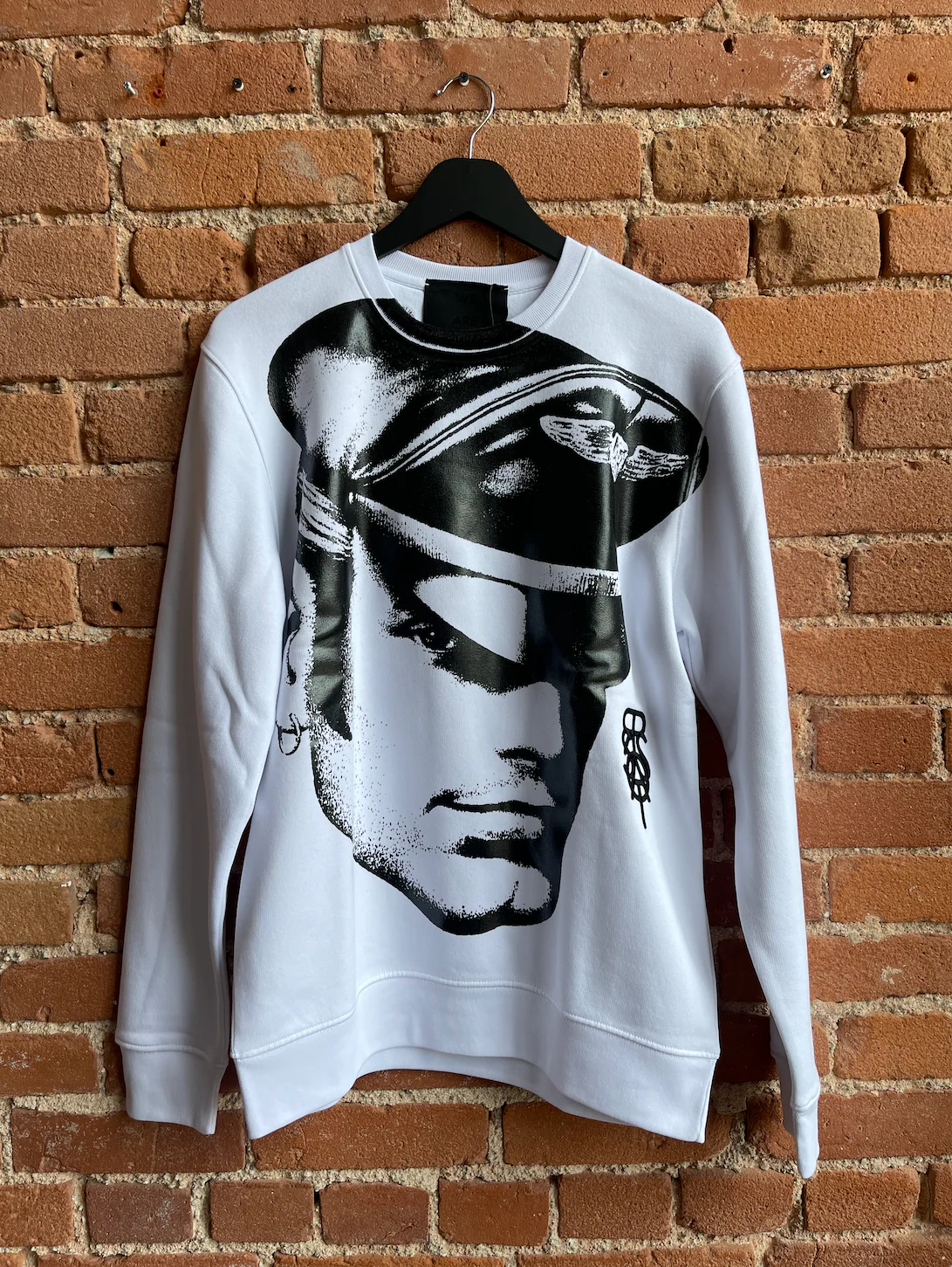 TOM OF FINLAND x WE ARE SPASTOR BIKER HEAD SWEATSHIRT - WHITE - Image 10