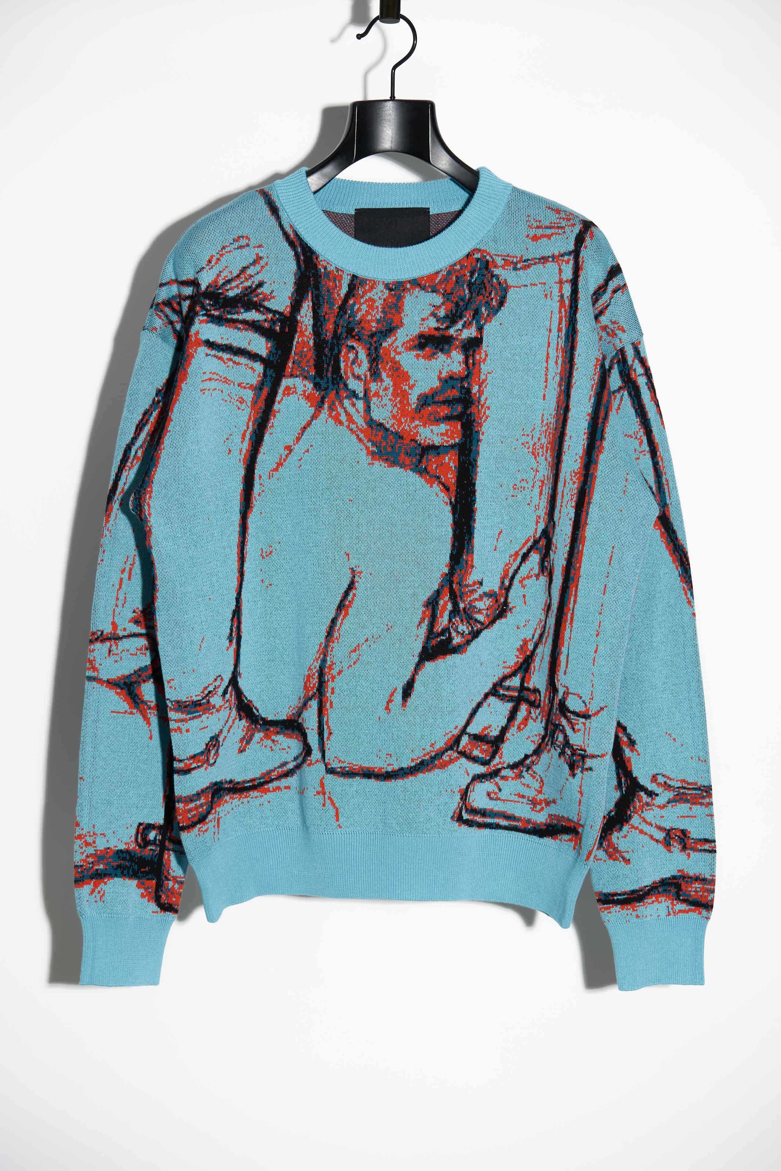 TOM OF FINLAND x WE ARE SPASTOR SWEATER BLUE - Image 5