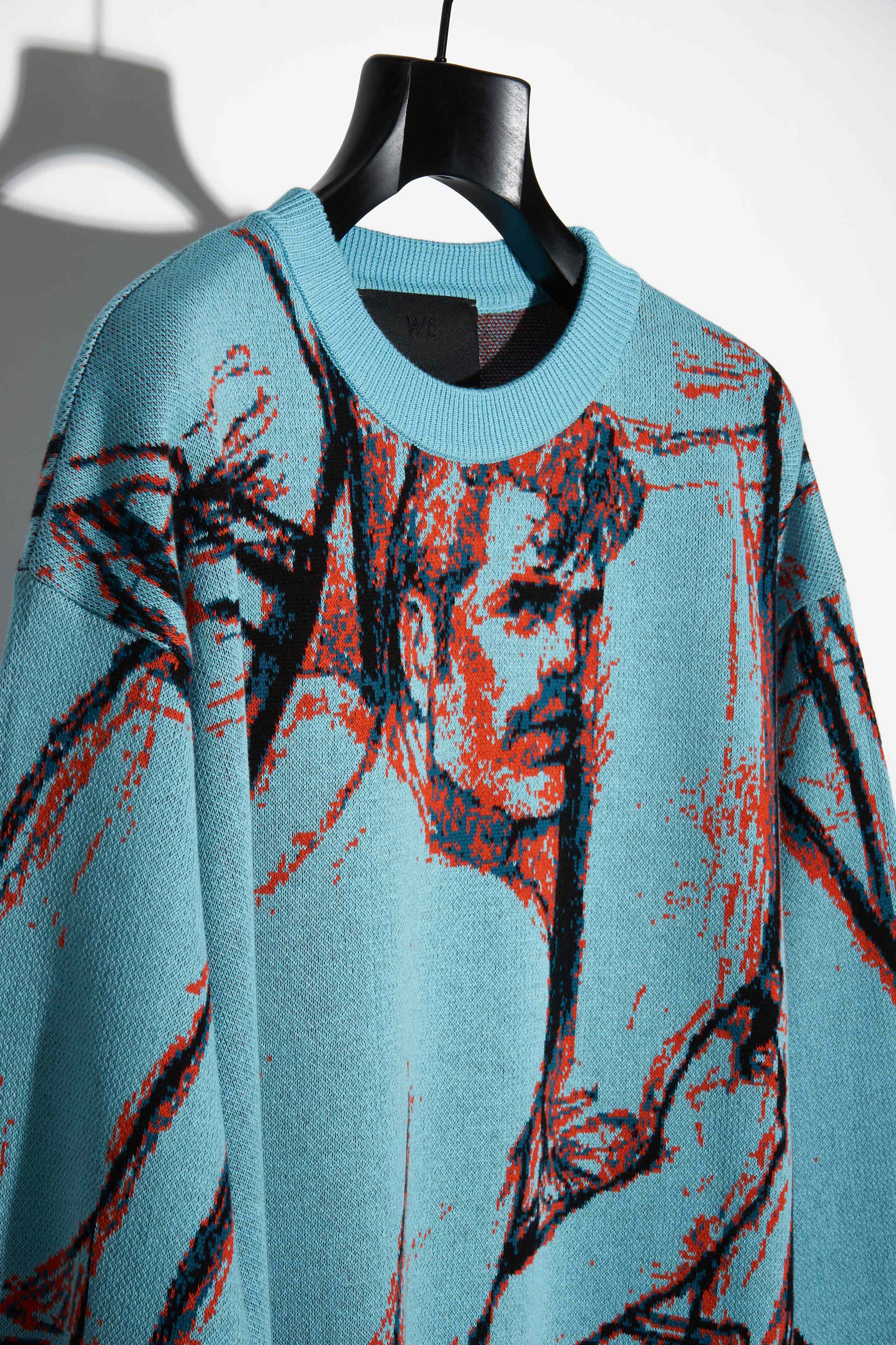 TOM OF FINLAND x WE ARE SPASTOR SWEATER BLUE - Image 7