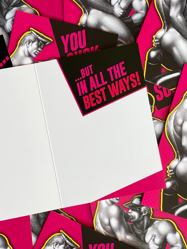 Tom of Finland YOU SUCK! VALENTINE'S DAY Card by Peachy Kings - Image 2
