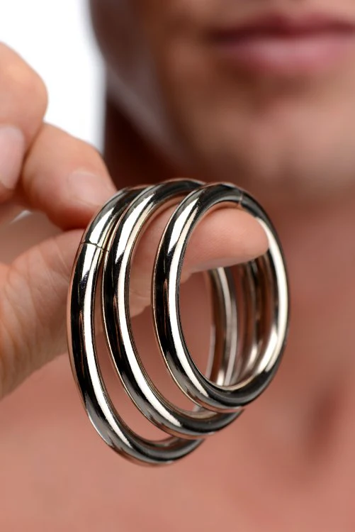 Trine Steel Ring Collection - Image 4