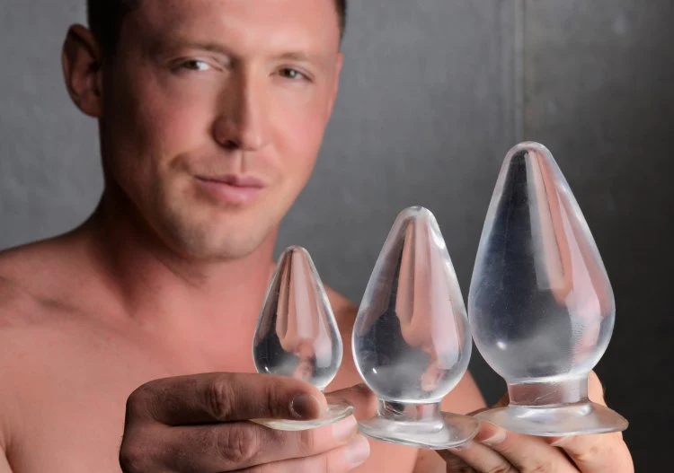 Triple Cones 3 Piece Anal Plug Set - Clear - Image 6
