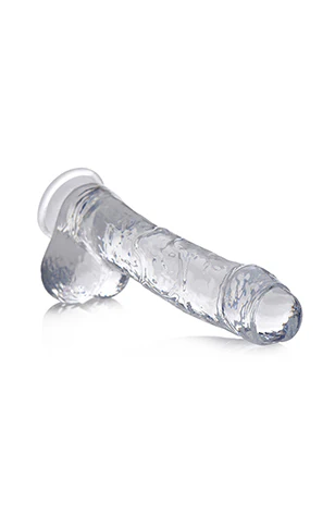 UNCUT Jock C-Thru SLIM Dildo w. Balls - 9 Inch - Image 6