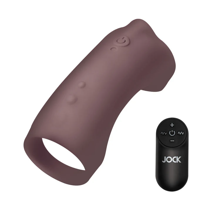 Vibrating Silicone Penis Sleeve - Dark - Image 5