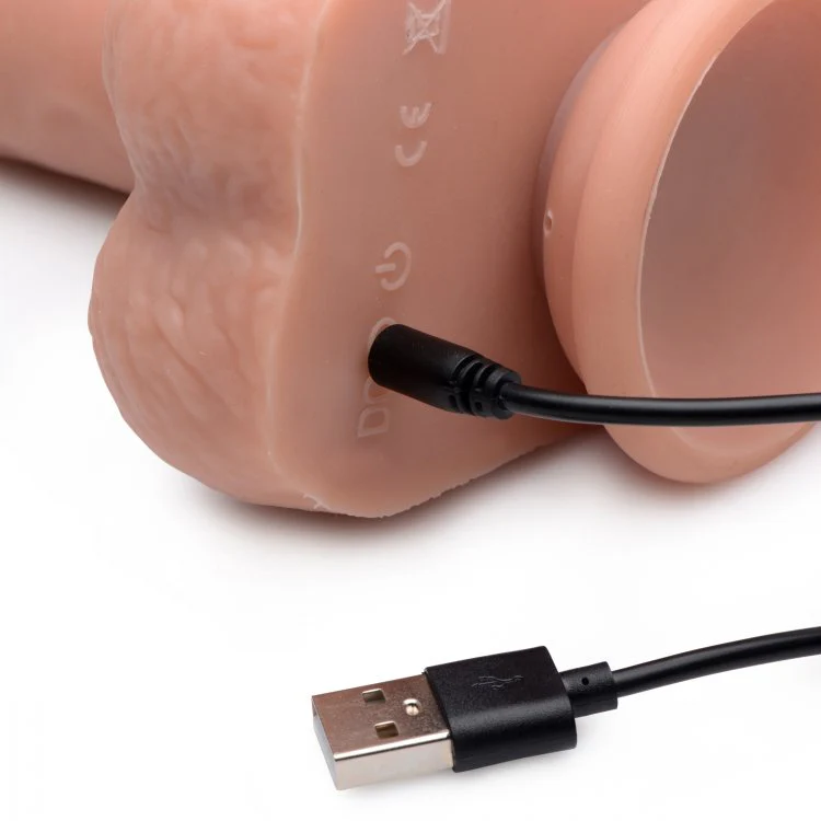Big Shot Vibrating & Thrusting Silicone Dildo -10 Inch - Image 6