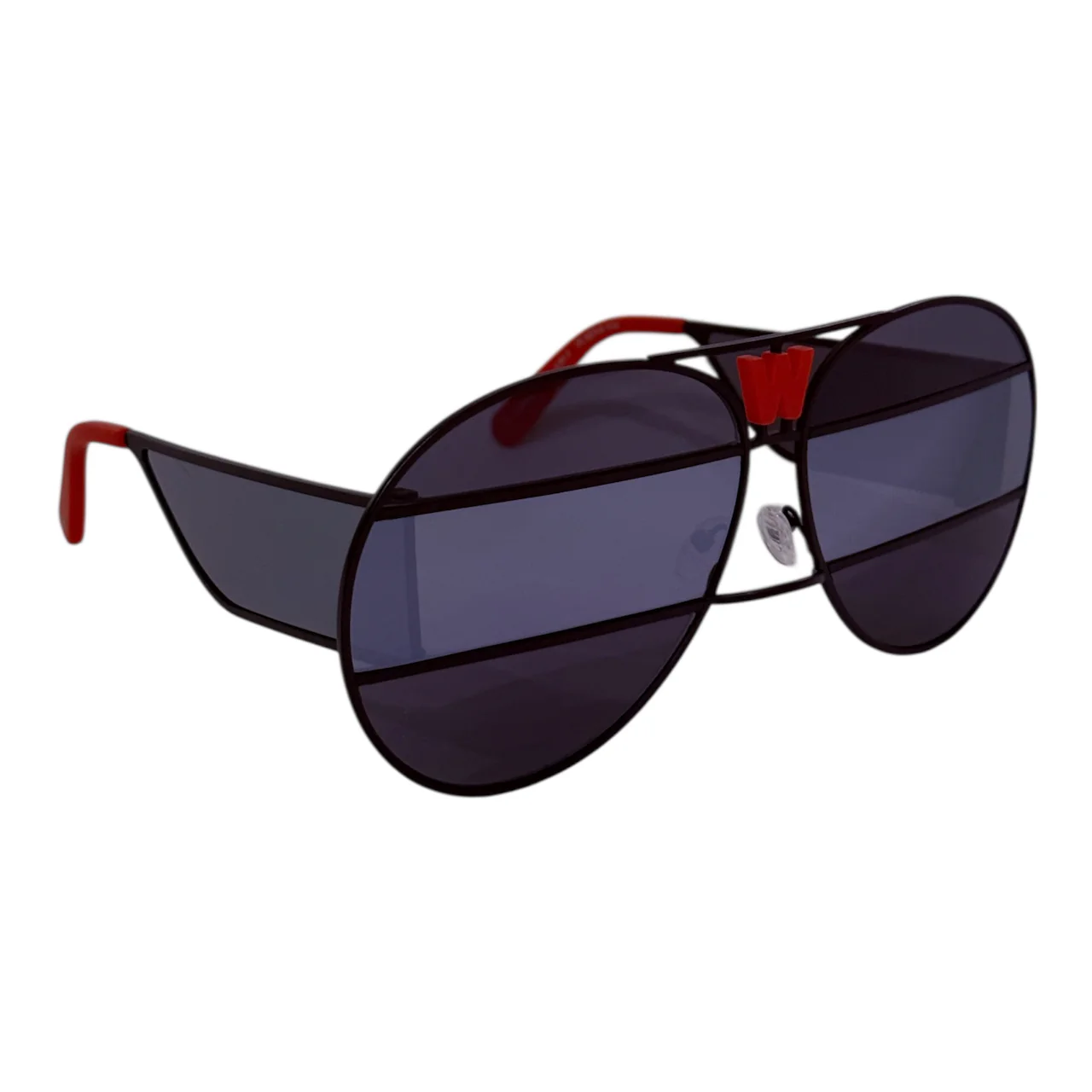 WALTER VAN BEIRENDONCK brutal pilot sunglasses - black mirror - Image 3