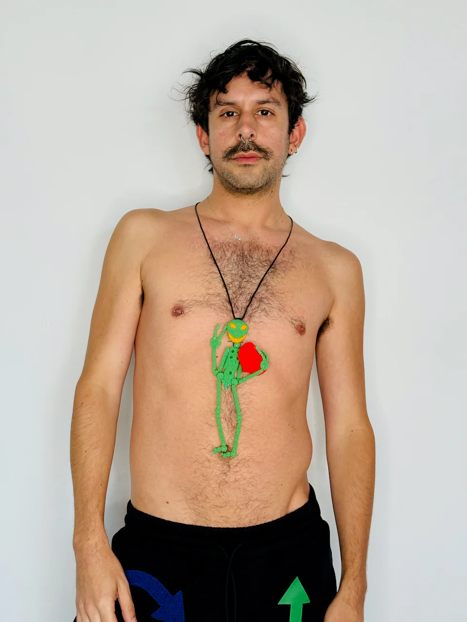 Walter Van Beirendonck Peace Alien Necklace in green - Image 10