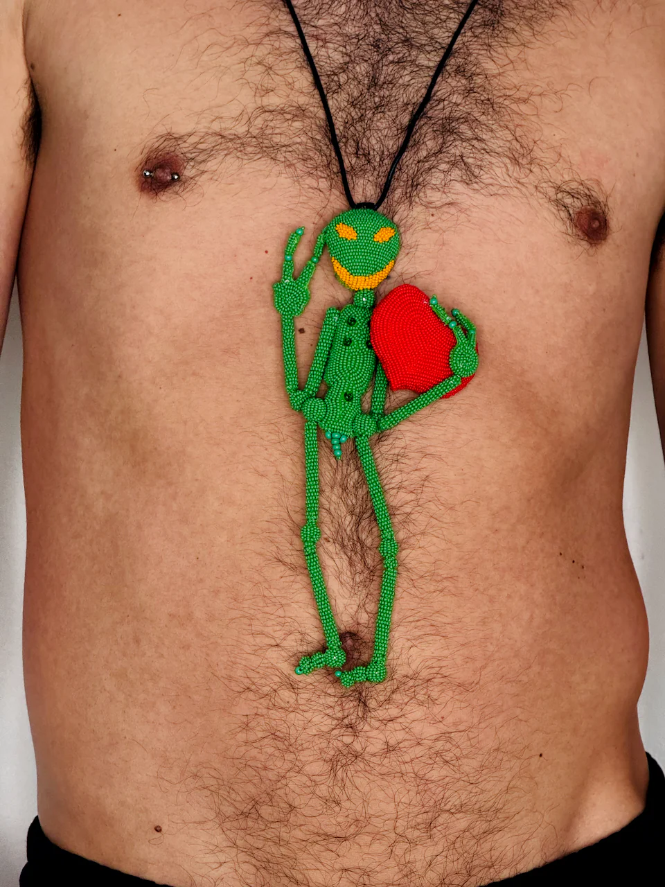 Walter Van Beirendonck Peace Alien Necklace in green - Image 11