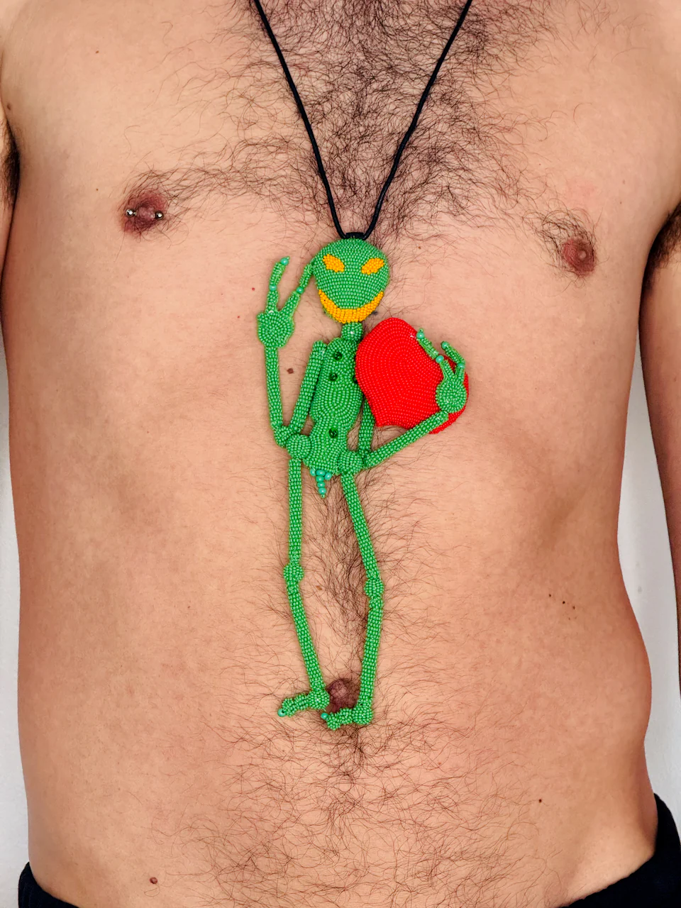 Walter Van Beirendonck Peace Alien Necklace in green - Image 12