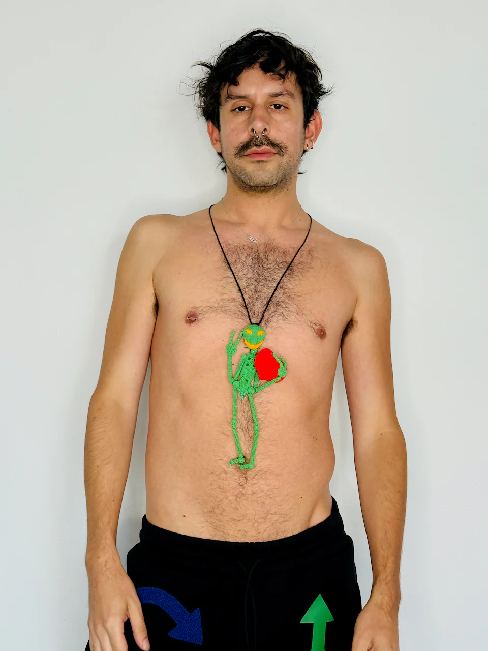 Walter Van Beirendonck Peace Alien Necklace in green - Image 7