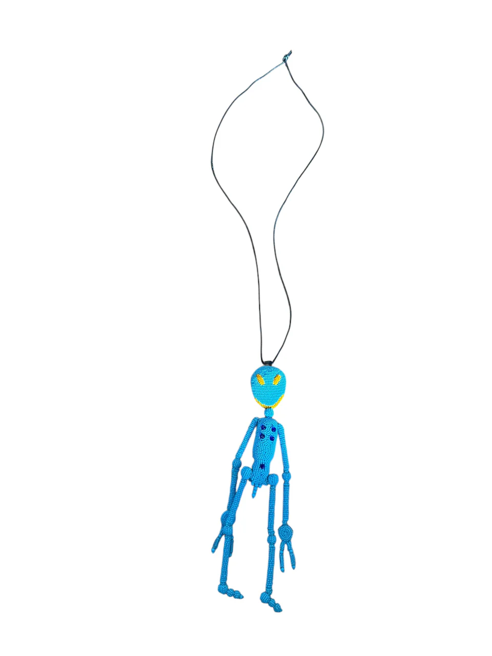 Walter Van Beirendonck Alien Friend + T Necklace in Blue - Image 6