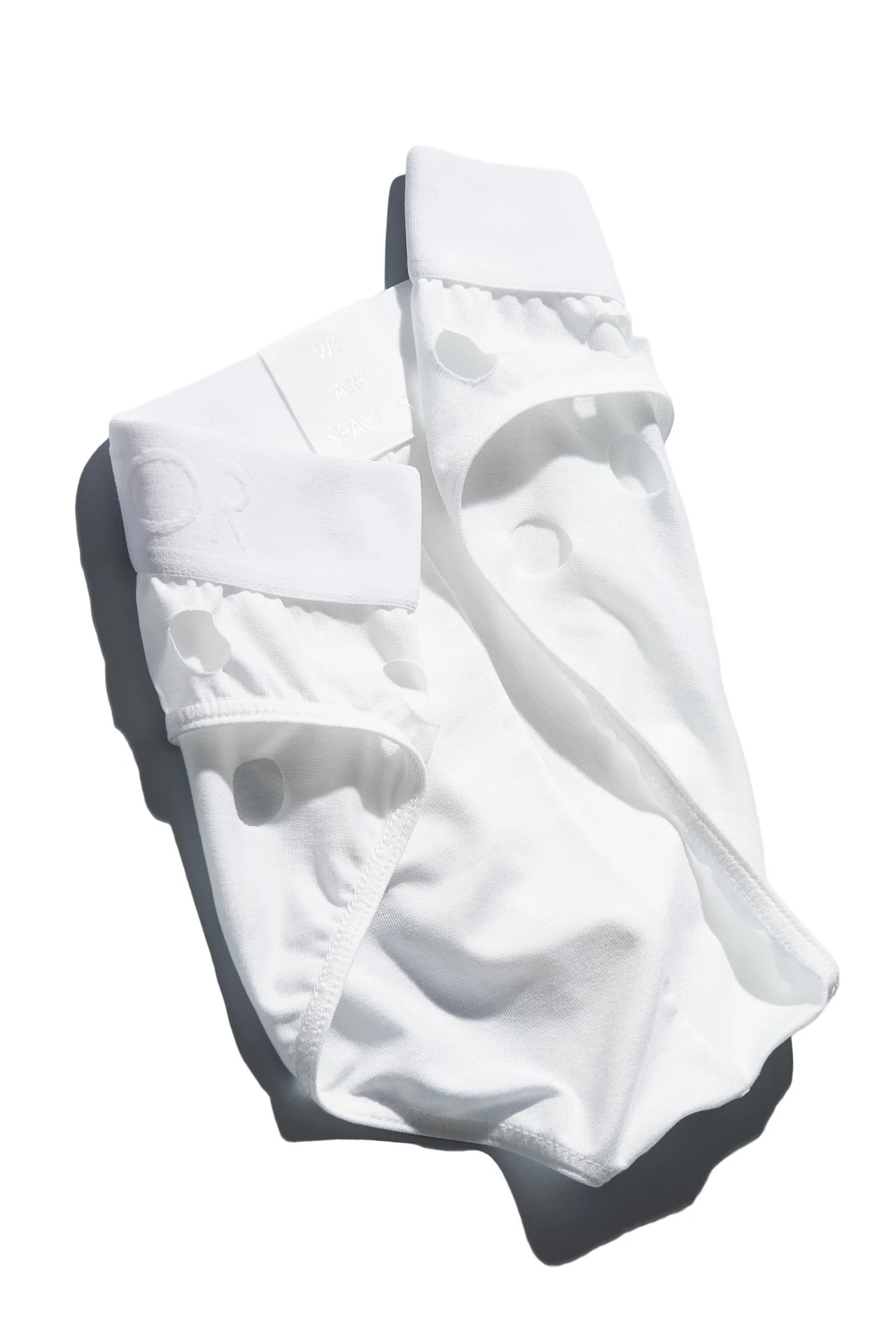 WE ARE SPASTOR WHITE BRIEF W/ HOLES - Image 5