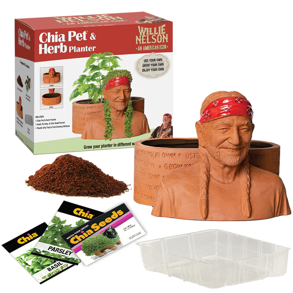 WILLIE NELSON CHIA PET HERB PLANTER - Image 2
