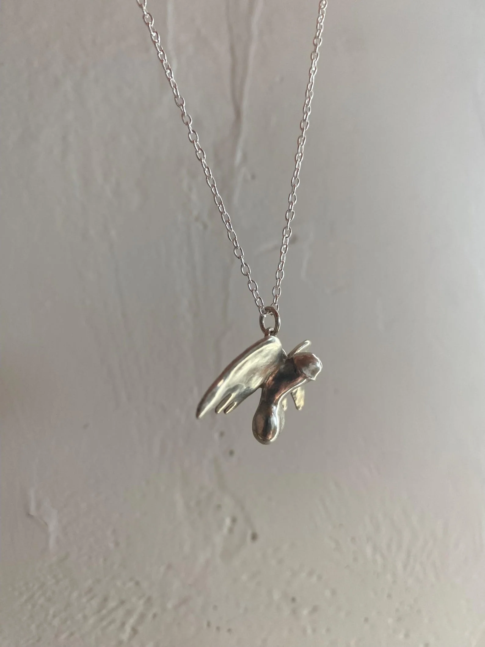 Winged Penis Charm Necklace in Silver by Gilty Boy - Image 2