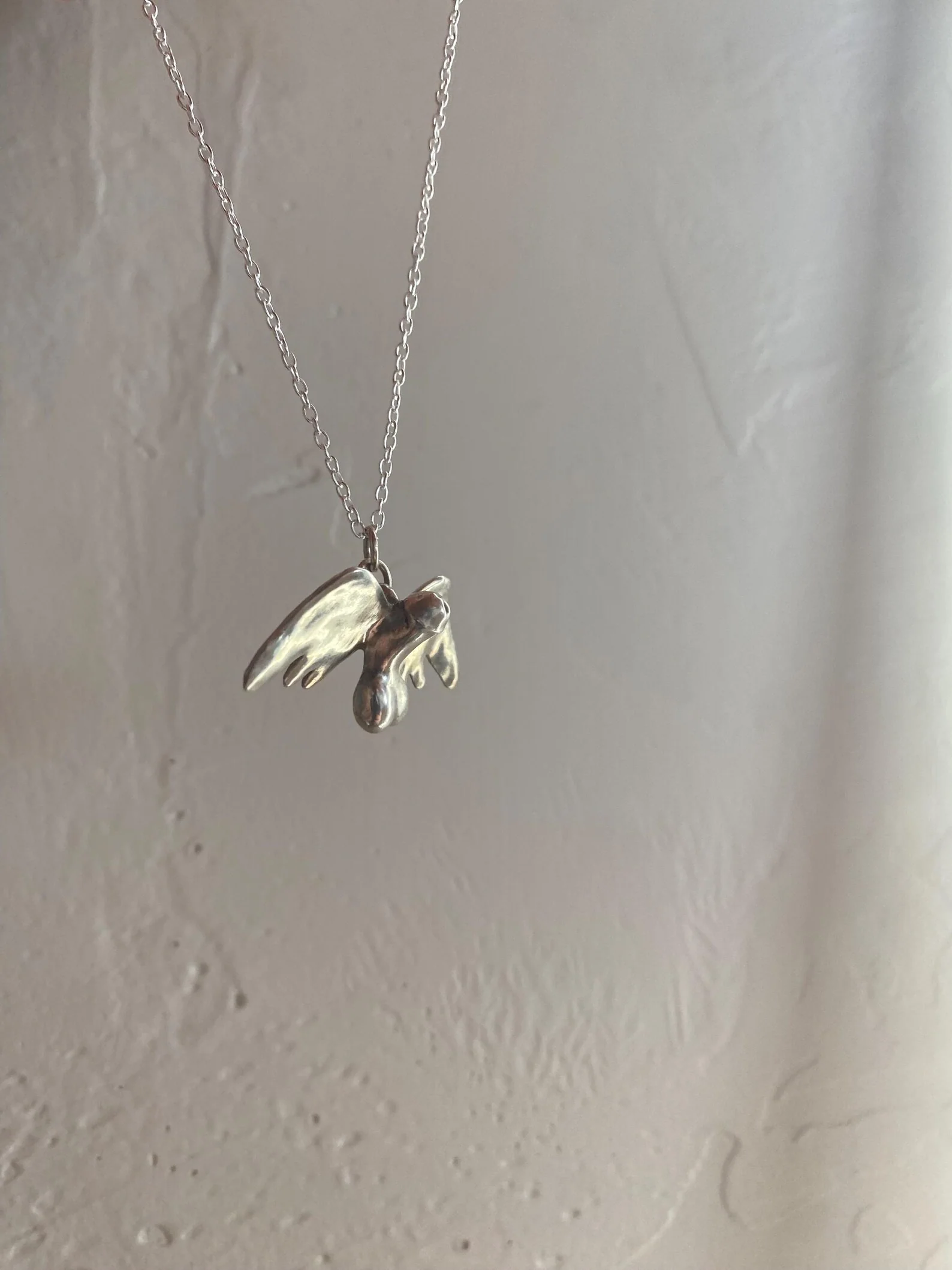 Winged Penis Charm Necklace in Silver by Gilty Boy - Image 4