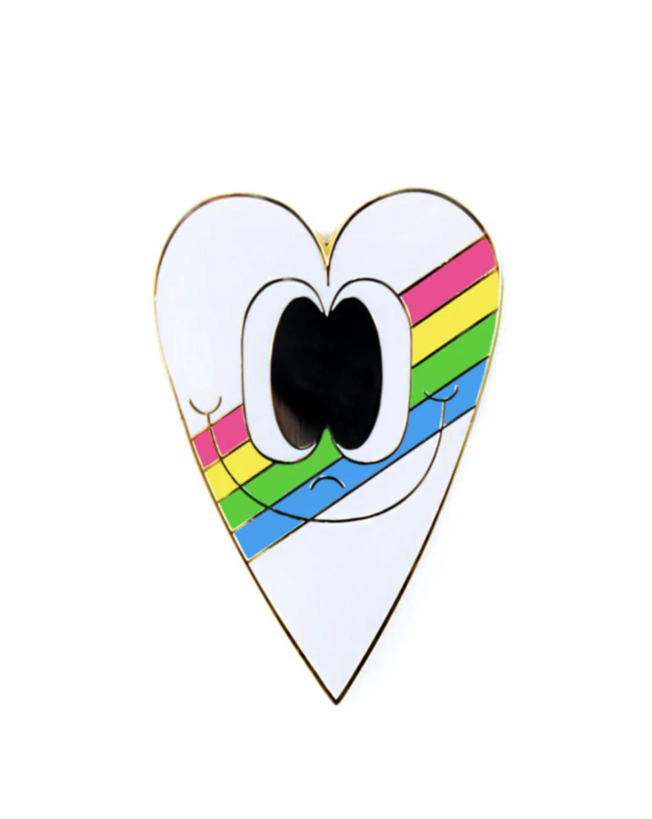 XL RAINBOW HEART PIN - Image 2